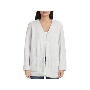 BAGATELLE Womens Ivory Pocketed Lined Long Sleeve Open Cardigan Sweater L